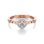 Pierścionek z różowego złota z diamentami AJPZ_135